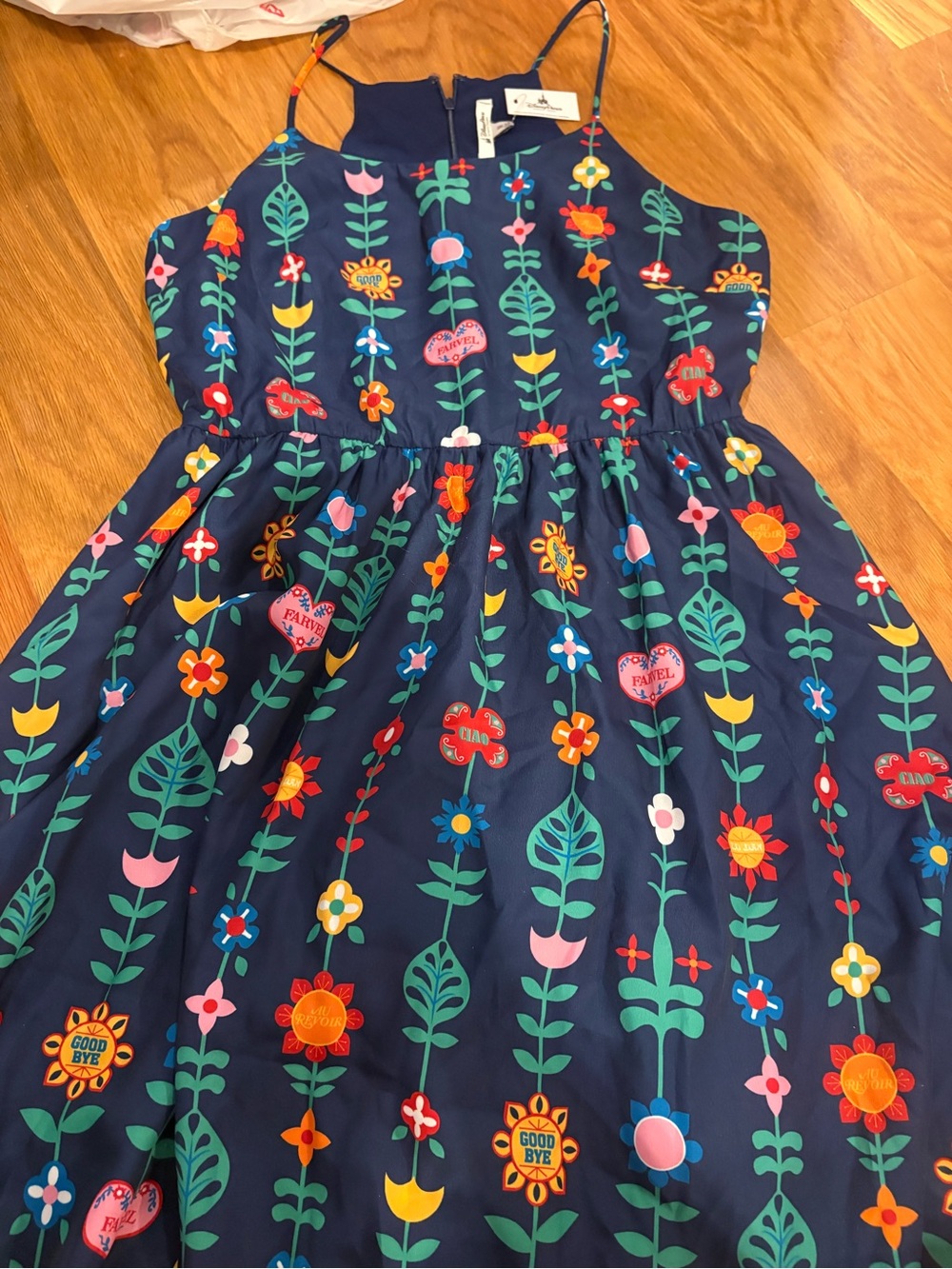 Disney Navy Floral Sundress with Multicolor Blooms